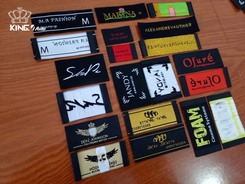Brand garment or customized woven label/ Free tax and shipping/ embroidered patch/ hang tag/ cut fold/3200 pcs a lot | Дом и сад