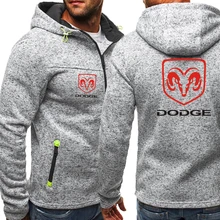дешево! Dodge Hoodies Куртка на молнии Мужское пальто Мужчины с принтом логотипа Толстовки с капюшоном
