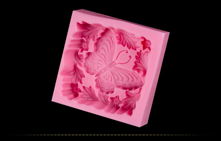Бабочка пышность Танцующий Цветок квадратная силиконовая форма формы мыла, силикагелевая форма, силиконовая форма формы E859
