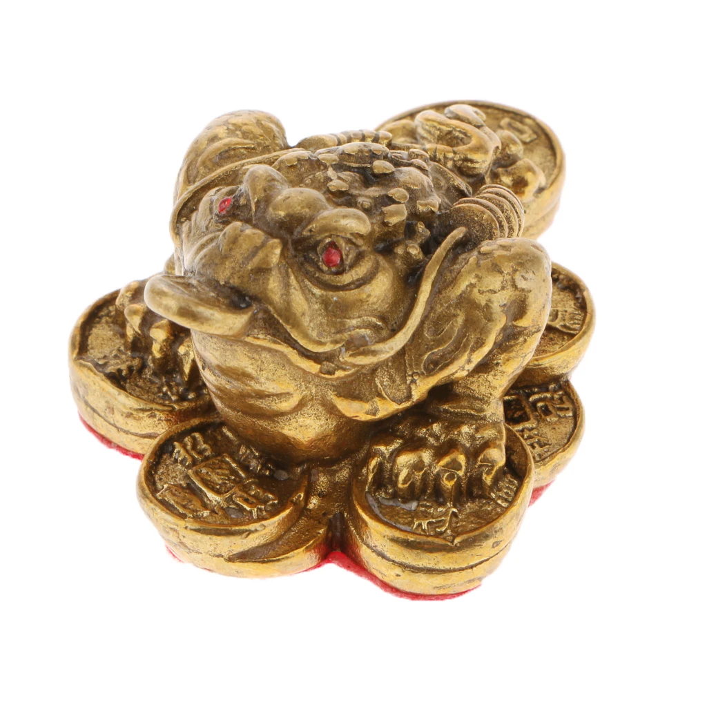 Fortune Three Legged Frog Coin Toad Chinese Traditional Lucky Figurine Ornament, to Bring Money Wealth Success to you!