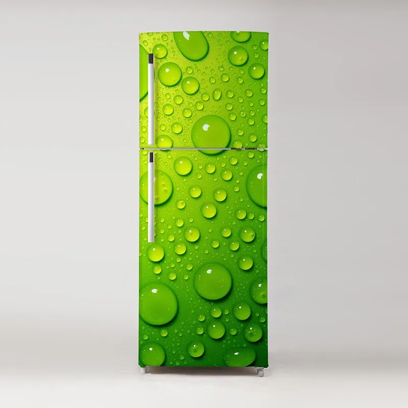 

Wholesale Green Waterdroplet SelfAdhesive Dishwasher Refrigerator Freeze Sticker Kid's Art Fridge Door Cover Wallpaper