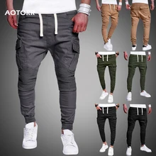 Брюки карго мужские Осенние повседневные спортивные штаны на шнурке брюки для бега военные армейские брюки мужские тактические брюки pantalon homme