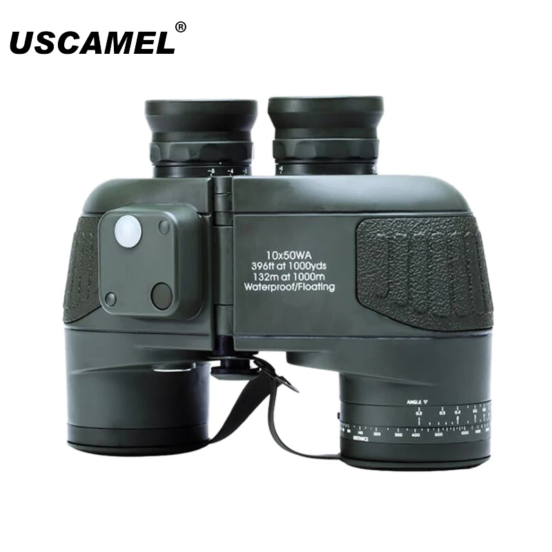 USCAMEL Military 10x50 HD Marine Binoculars Zoom Rangefinder Compass