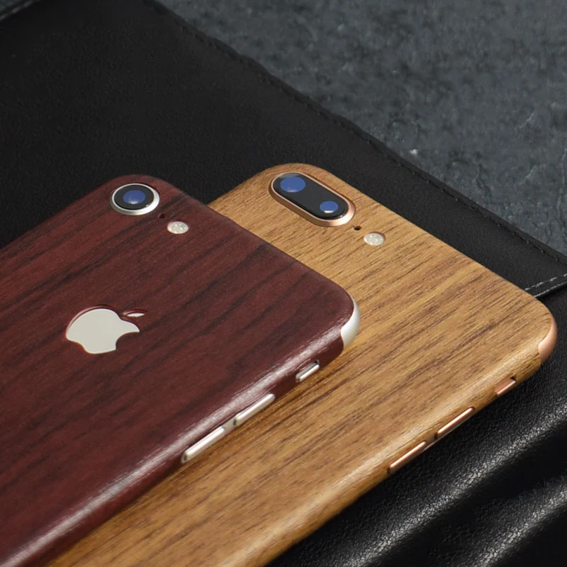 

Wood Grain Decorative For Apple iPhone 8 Plus Mobile Phone Protector For iPhone8 Plus iPhone 8 Back Film Stickers AE Saver Ship