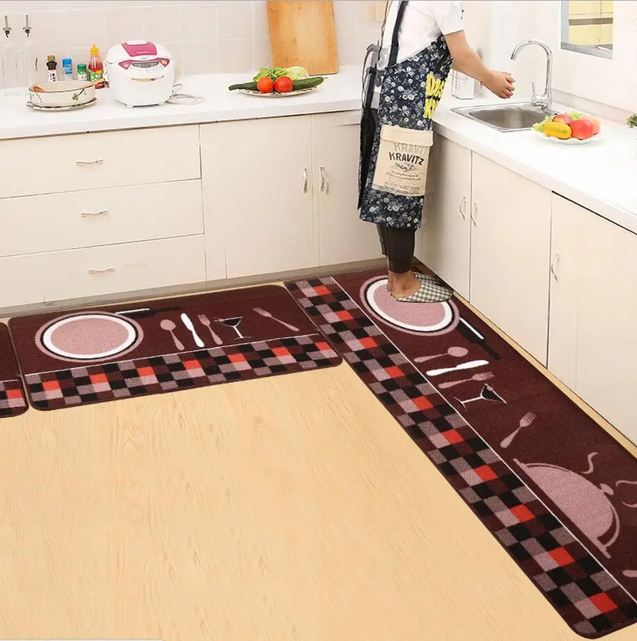 Добро пожаловать, коврики для кухни с принтом «I Love cooking», домашние коврики для гостиной, Нескользящие впитывающие коврики - Цвет: C4