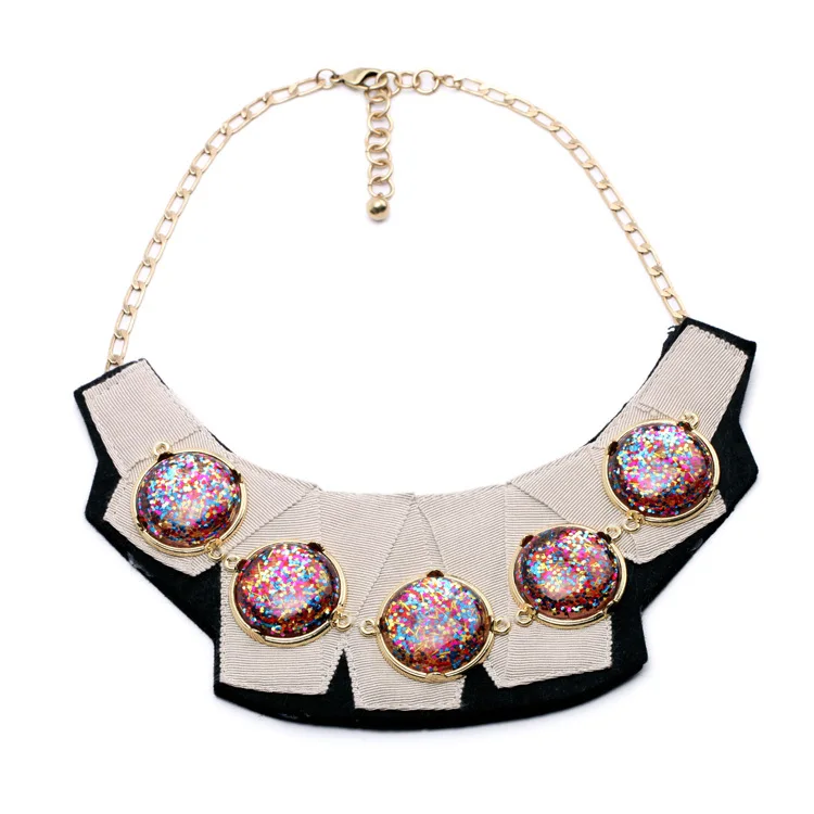 

The New Item Statement Jewelry Wholesale Ms Tide Joker Cloth Pendant Exaggerated Necklace
