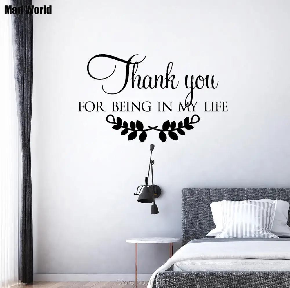 Pegatinas De Arte De La Pared De Mad World Gracias Por Estar En