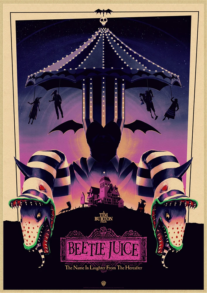 Beetlejuice Classic horror movie Classic Decorative Retro Poster Wall Art Painting Room Decor