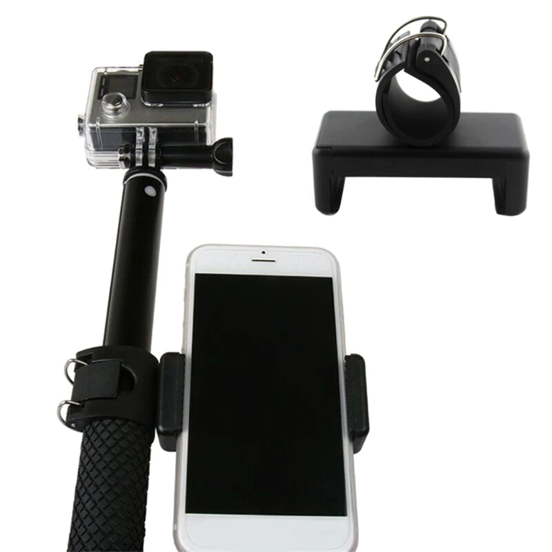 OOTDTY Phone Clip Adapter Mount Lock Holder for Monopod Selfie Stick