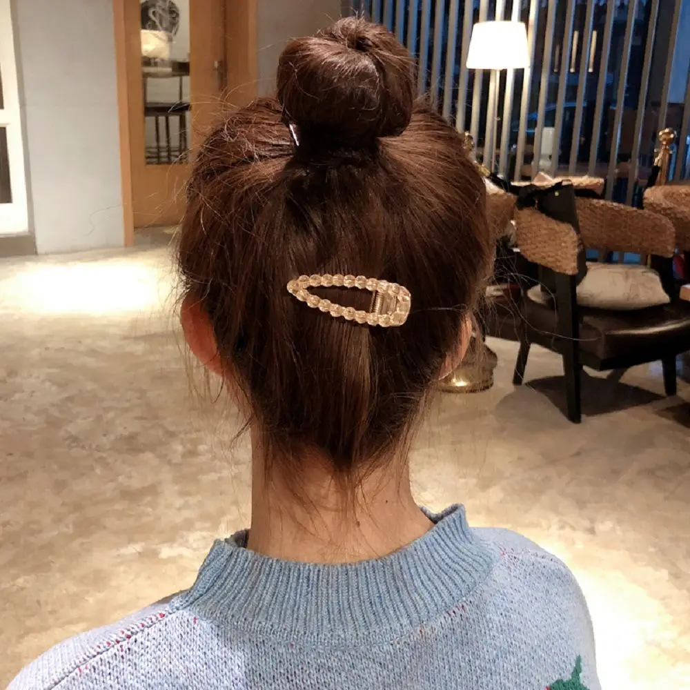 1 шт. корейские модные заколки для волос с кристаллами цвета шампанского, геометрические шпильки в форме капли воды для женщин, металлические аксессуары для волос