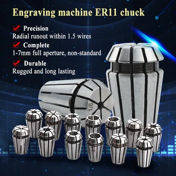 

13Pcs ER11 Collet chuck cnc Spindle ER11 Collet lathe tool holder Pinza ER11 Collet set from 1-7MM for CNC milling lather tool
