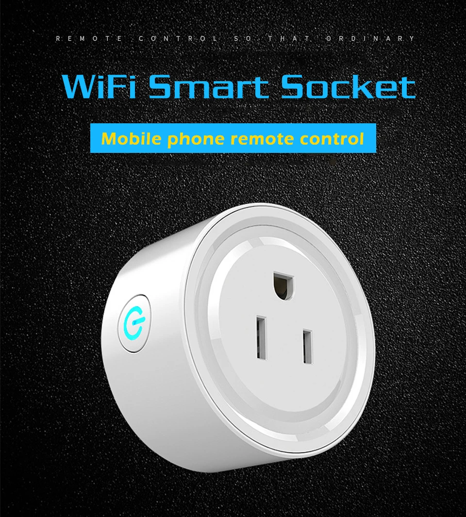 US Smart Plug WiFi Power Switch Working with Alexa and Google Wireless Outlet Voice Intelligent Control Electric Mini Socket (1)