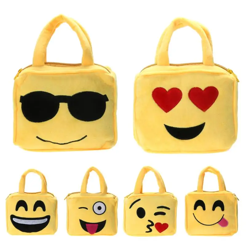 

Fashion Children Schoolbag Kids Emoji Face Expression Plush Tote Bag Toy Baby Messenger Handbag Teenagers School Shoulder Bags