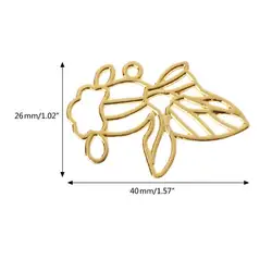 5 шт. милые золотые рыбки металлический каркас кулон открытый ободок Установка УФ Смола ювелирные изделия DIY