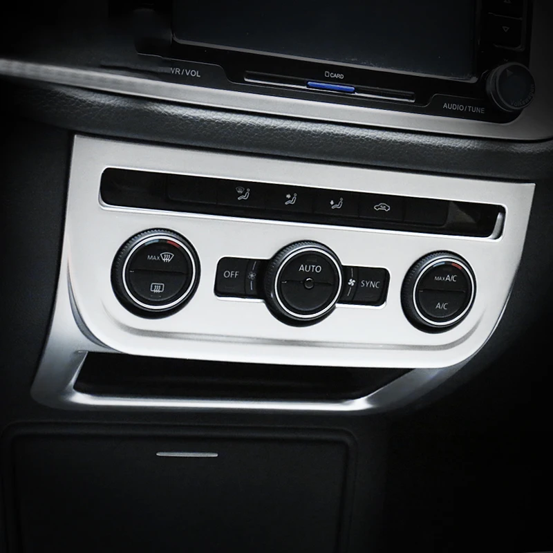 

АБС-пластик хром для Tiguan 2009 2010 2011 2012 2013 2014 2015 аксессуары для автомобиля Центральная панель управления декоративная крышка Накладка для укладки волос