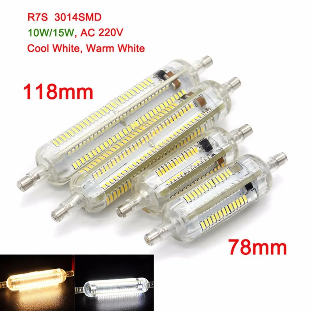 Новое поступление затемняемый R7S светодиодный 118 мм 78 м 135 мм сменный галогенный прожектор 2835 3014SMD лампа переменного тока 220 В теплый/холодный белый свет лампы
