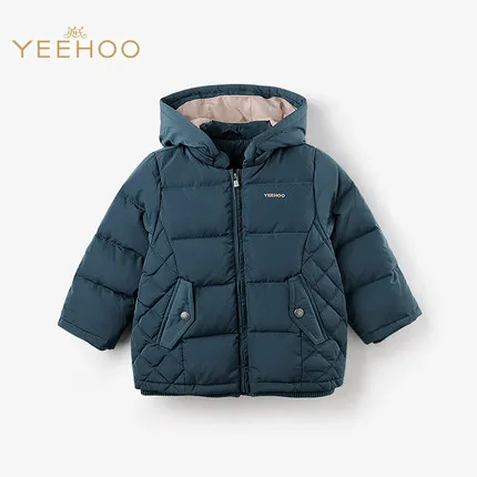 Cheap Baby boy feather Hoodie Jacket 90 infant snowsuit baby-snowsuit children's winter white down jackets