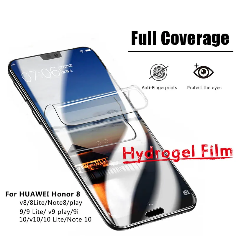Protective Film for Huawei honor 8 v8 Lite Soft Curved Full Screen Protector forHuawei 9 10Lite Note8 10 (No Glass) | Мобильные