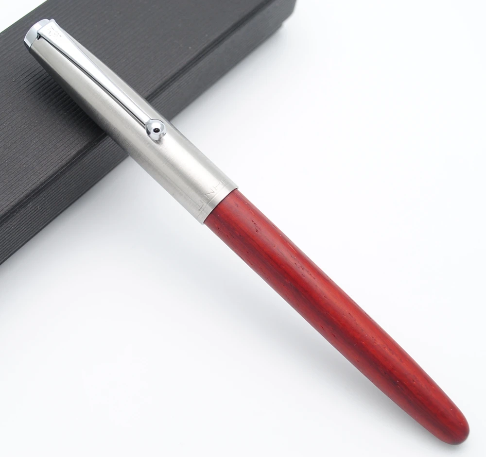 JINHAO 51A деревянная перьевая ручка Сталь Кепки Фирменная Новинка 0,38 мм чернильная ручка NIB