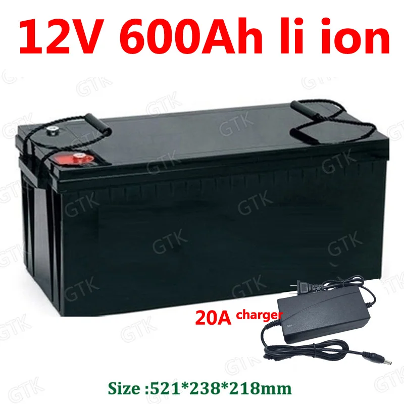 Водонепроницаемая литий-ионная батарея 12 В 600 Ач 100 А BMS для EPS UPS RV хранения