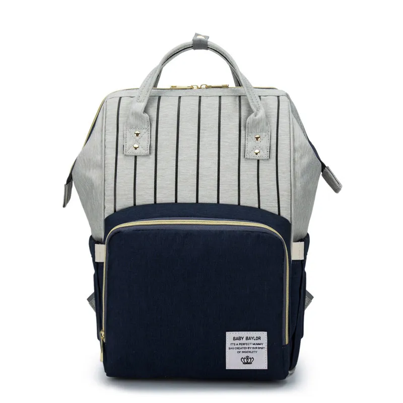 Модная многофункциональная сумка для подгузников с большой вместительностью, сумка для подгузников, сумка для подгузников для мамы, рюкзак для путешествий, сумка для детских колясок - Цвет: M02-blck