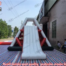 Надувной бассейн оборудования, надувные плавучий остров водная горка для продажи