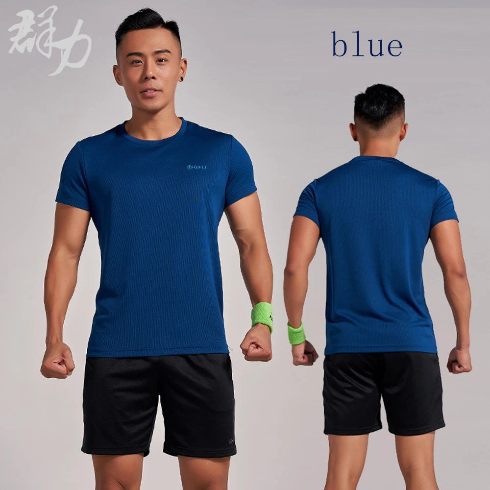Kunli 2018 New Men's Tennis Shirt Outdoor Sports O Collar Clothing