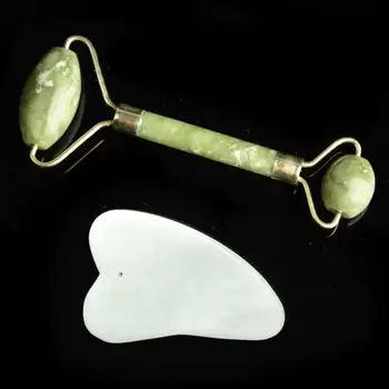 

Jade Roller Massage Double Head Facial Massage Roller Jade Face Slimming Body Head Neck Nature a Device DropShipping