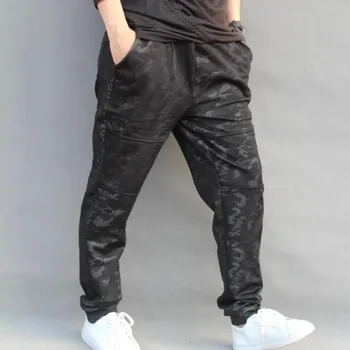 

New High Quality Men Casual Harem Pants Joggers Camouflage Fleece Warm Loose Trousers Men Korean Bottoms Big Size 5XL 6XL