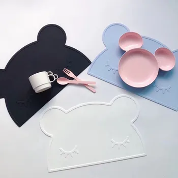 

Cartoon Silicone Mats Pads Placemat Ovely Rabbit Bear Bunny Car Kids Baby Coaster Dish Protector Stand Decoration Kitchen 1pc