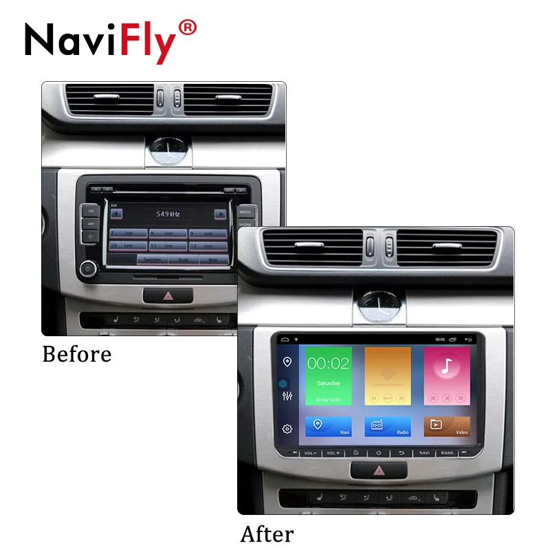 NaviFly Android 9 1 2 + 32G автомобильный мультимедийный плеер для Volkswagen