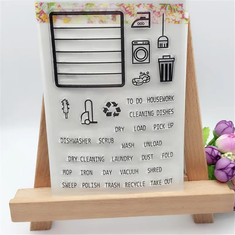 Cleaning Products Designs Transparent Clear Stamp DIY Silicone Seals Scrapbooking Card Making Photo Album Decoration Supplies