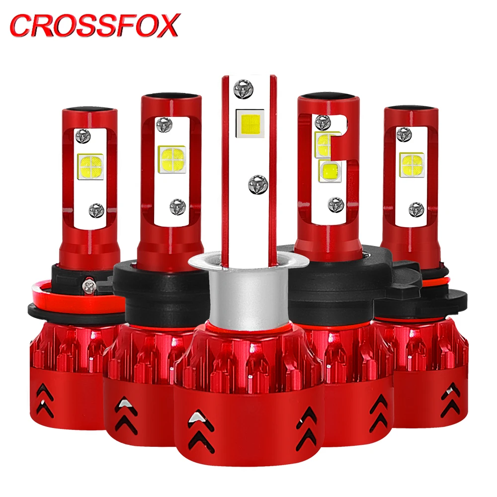 

CROSSFOX 12V 6000K Auto Lights LED H1 H7 H11 9005 HB3 9006 HB4 9003 HB2 H4 LED 60W 9600LM Car Headlights Bulbs Bright Lamp