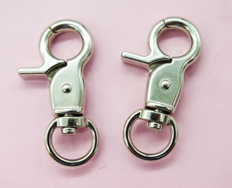 Wholesale 100PCS 45mm silver nickle Alloy Swivel Clasps Snap Key Hooks DIY Key Chain Ringin Key