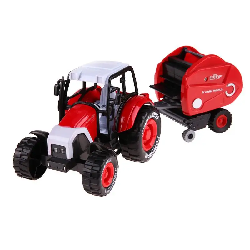 

1:32 Engineering Alloy Farm Tractors Trailers Model Engineering Car Truck Harvest Vehicle Toy with Music Lighting Pull Back Car