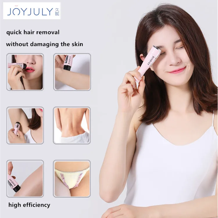 

Joyjuly Mini Electric Depilator Female Underarm Hairy Curettage Waterproof Mini Body Shaving Facial Epilator Trimmer Machine