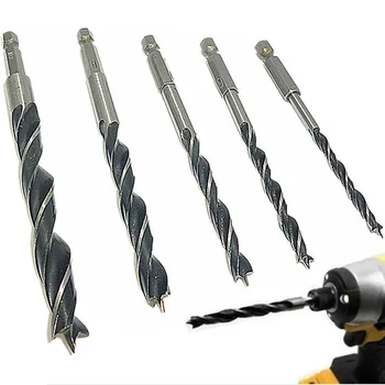 

Fixmee 5pc 4-10m Hex Shank Screwdriver Drill Wood Dowel Twist Drill Bit Set 1/4" 6.35mm