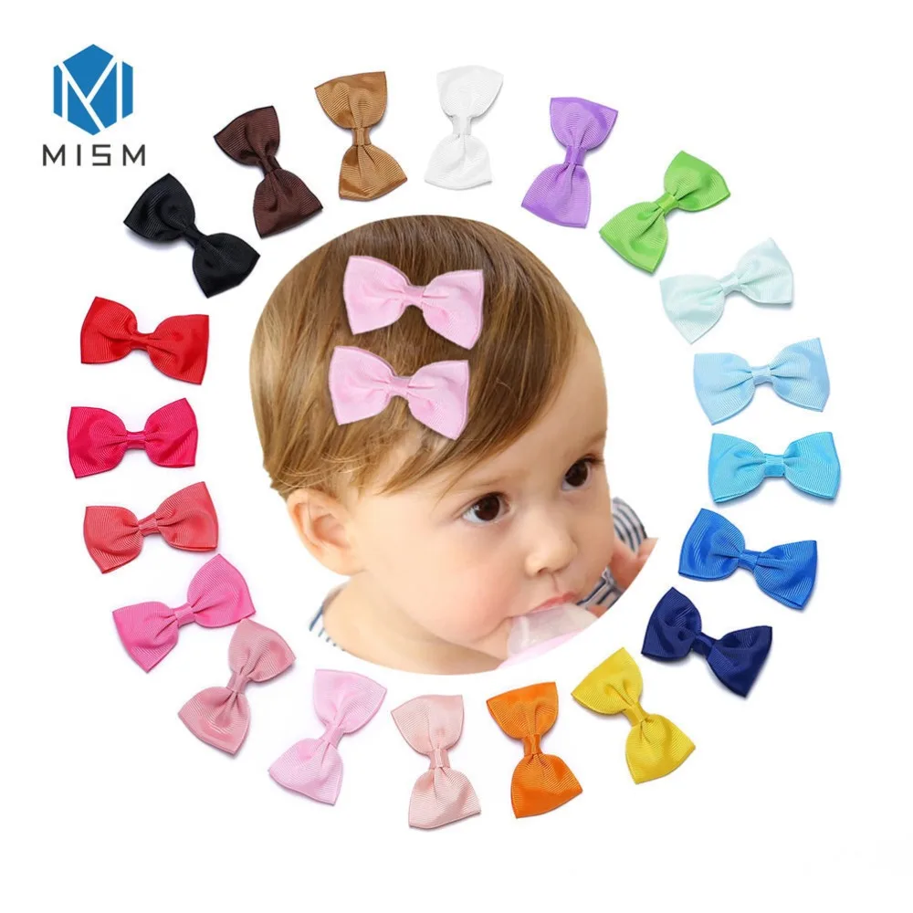 M MISM 20 шт./набор, Детский милый разноцветный галстук бабочка, заколка для волос для девочек, аксессуары для волос для детей, заколки для волос