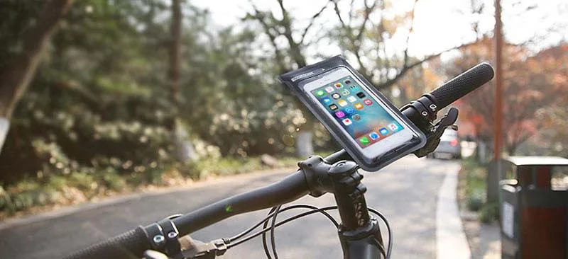Touch Screen Waterproof Bicycle Phone Bag Case Cycling Bike Frame Handlebar Phone Holder Pouch Cover for 4-6 inch Mobile Phone (1)