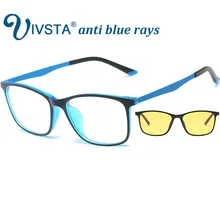 IVSTA оптическая оправа анти Синие лучи игровые очки для мужчин для Computerb гибкий TR90 супер светильник тонкий квадратный рецепт градусов