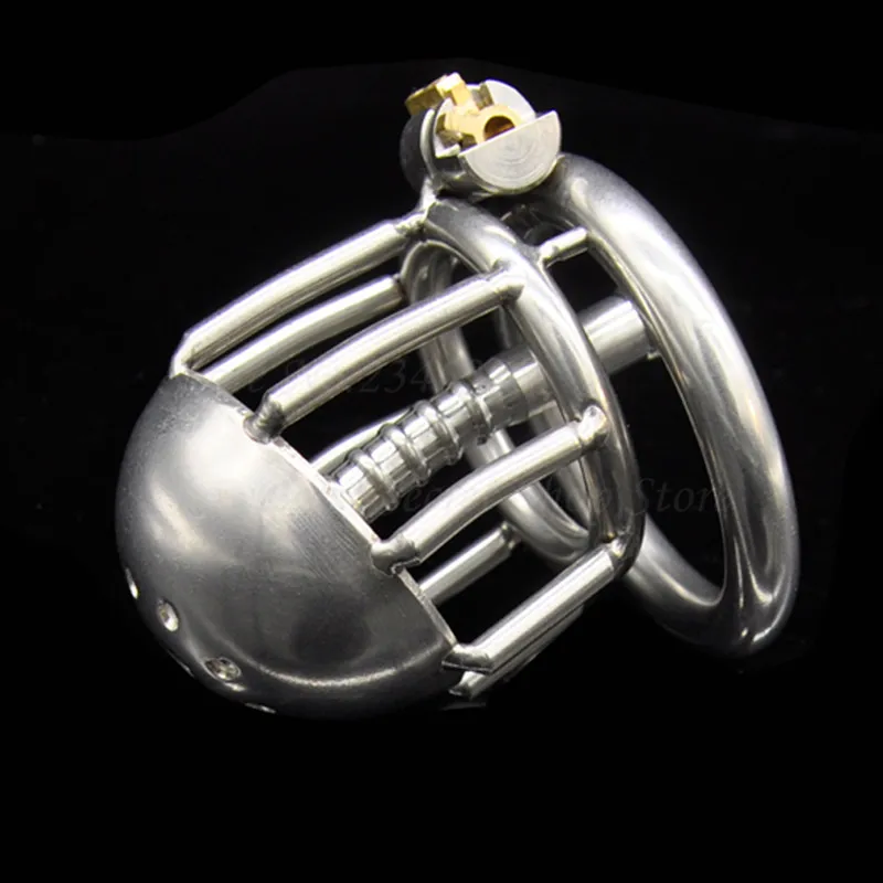 304 Stainless Steel Cock Cage Male Chastity Device Urethral Sounding Catheter Penis Lock Chastity Belt Penis Ring Sex Products