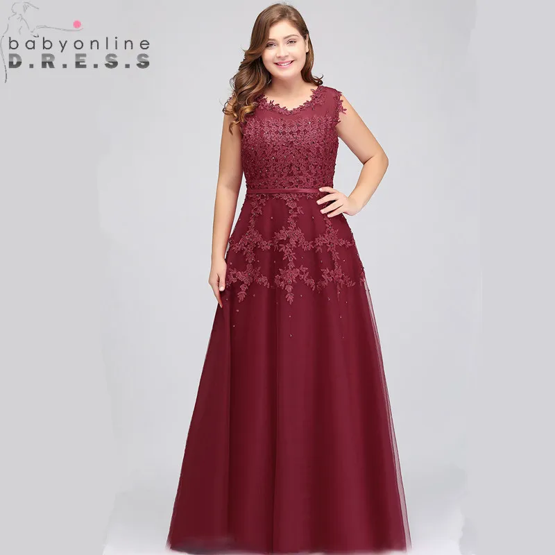 

Luxury Beaded Lace Plus Size Prom Dresses Long Charming Transparent Back Burgundy Chiffon Prom Gown Vestido de Festa Longo