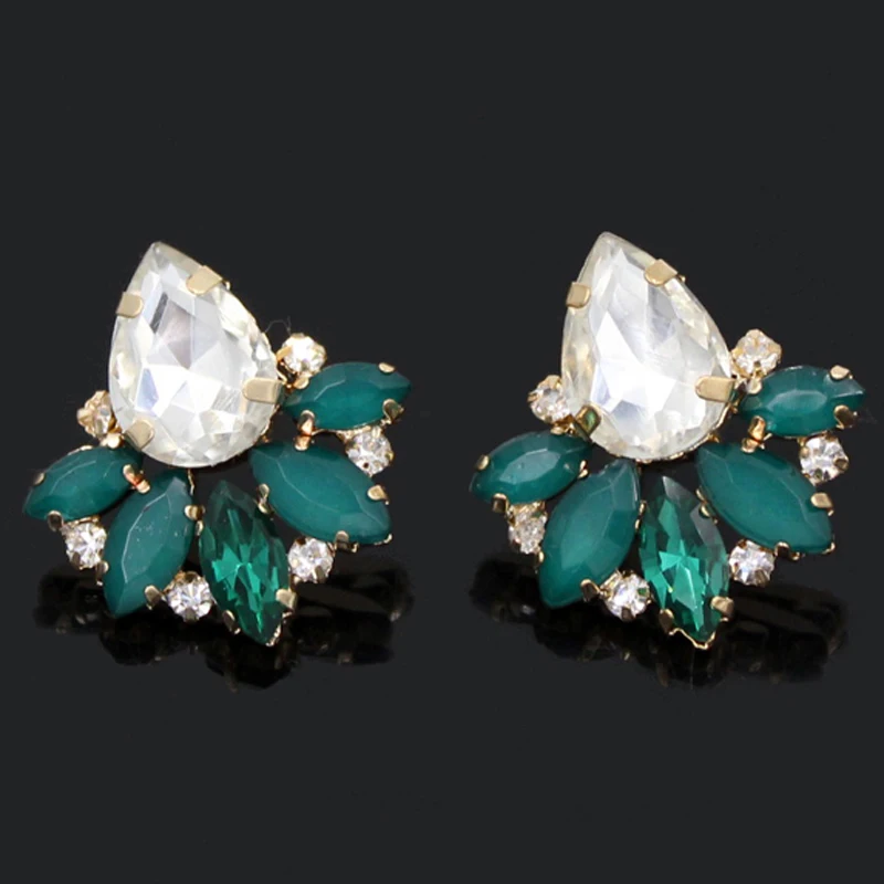 1PRS хрустальные серьги высокого качества в Корейском стиле сияющие хрустальные стразы серьги гвоздики для женщин ювелирные изделия Brinco Bijoux