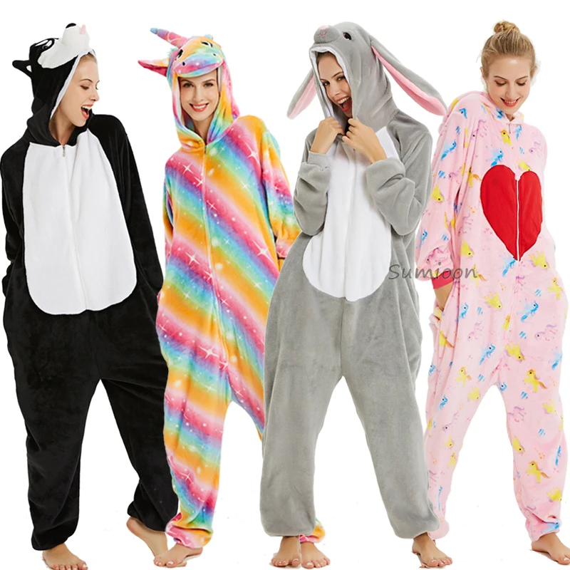 

New Kigurumi Pajamas Unicorn Adults Animal Licorne Pajamas for Boys Girls Costume Pyjamas Women Onesie Winter Sleepwear Jumpsuit