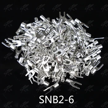 

1000PCS SNB2-6 Furcate naked terminal Non-insulated fork terminal connector