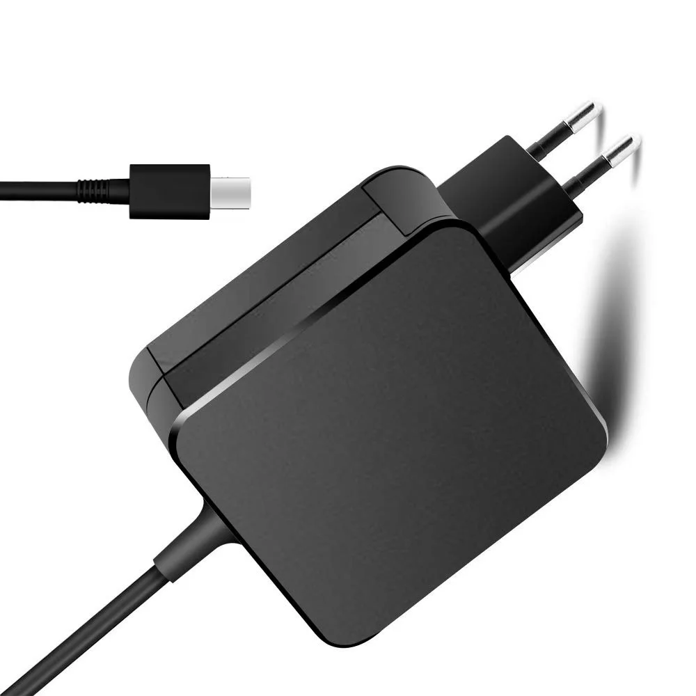 ЕС США 65 Вт USB C зарядное устройство совместимо с MacBook Air Pro lenovo Asus hp Dell Xiaomi, p20 и 61 Вт, 60 Вт, 45 Вт, 30 Вт, 29 Вт, 18 Вт USB C зарядное устройство - Цвет: Черный