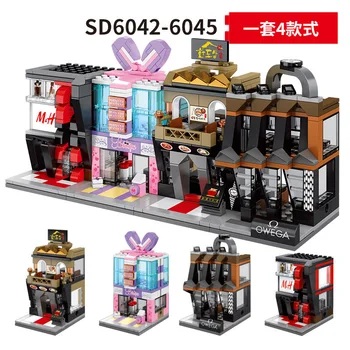 

Small Particle Mini Street View Model Assembling Children's Puzzle Toys 6042-6045 to Develop Intelligence No Box