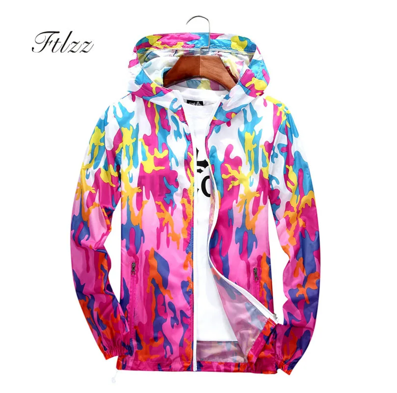 

New Spring Summer Thin Camouflage Coats Womens Plus Size Outerwear Casual Long Sleeve Hooded Short Jacket Female Parka Mujer