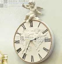 032184 Free shipping wall clock Cupid clocks resin crafts gifts home decoration angel