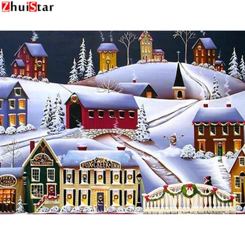 

5D diy diamond Painting landscape winter diamond embroidery diamond Needlework diamond picture home decor canvas gift XY1